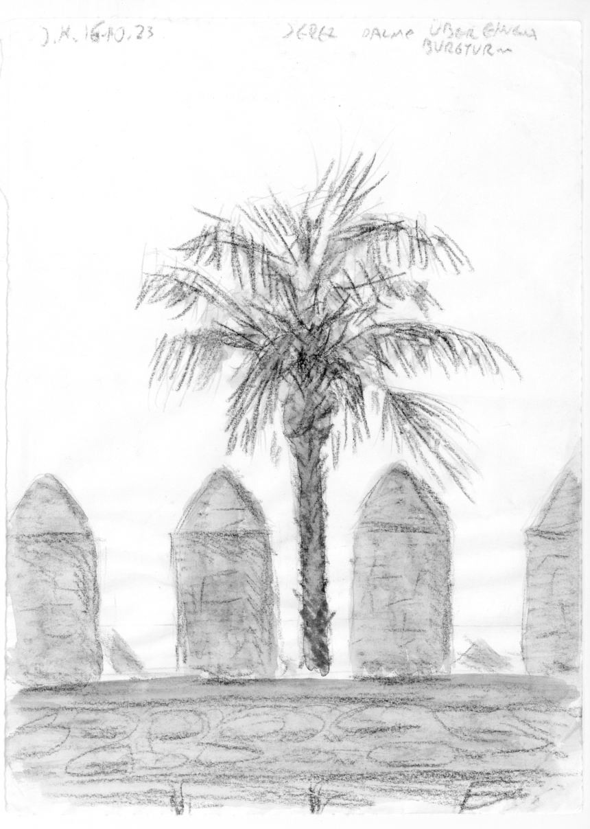 Jerez, Palm behind the castle