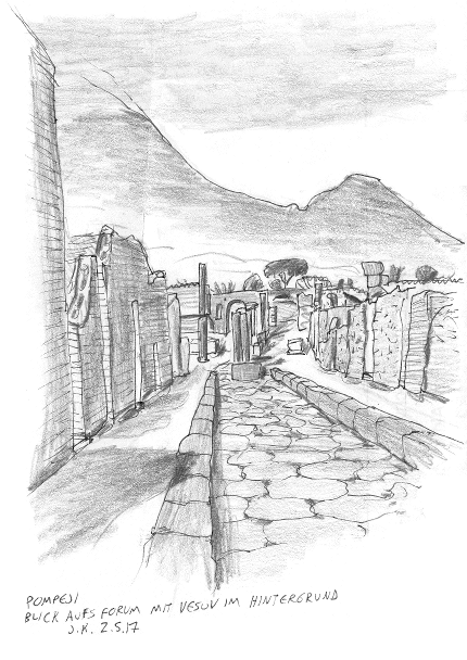 Pompeji, Forum mit Vesuv