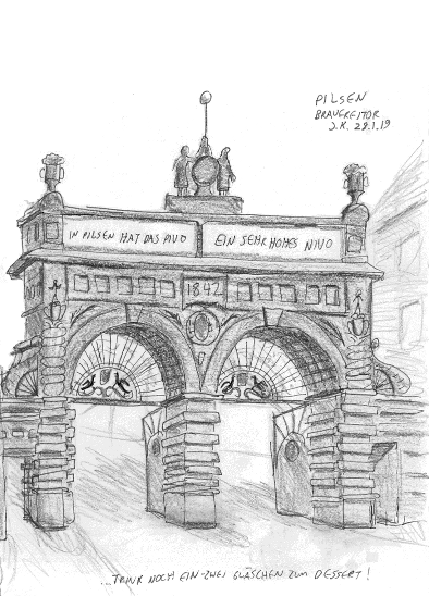 Pilsen, Brewery gate